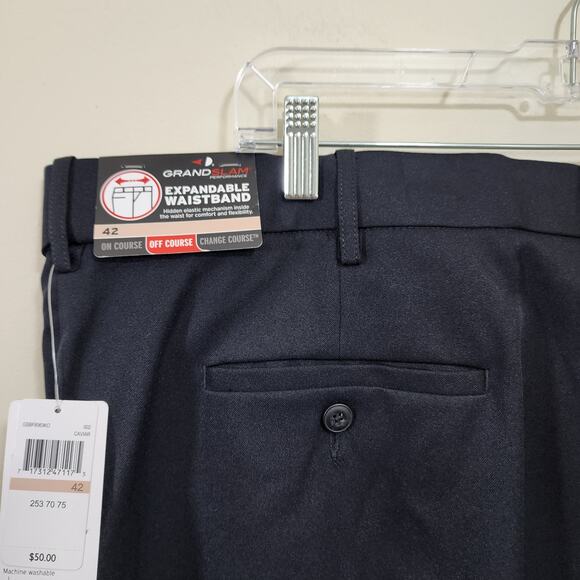 Grand Slam NWT black off course polyester golf shorts waist men's size 42 - Picture 6 of 9